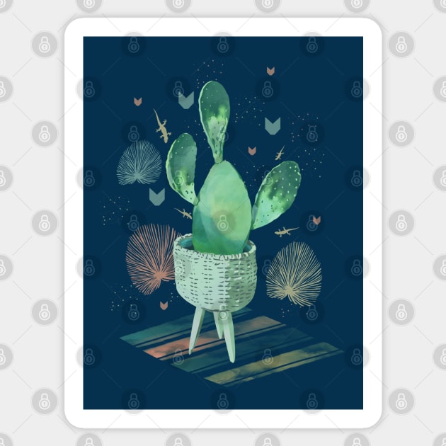 Artsy cactus Sticker by Mimie20